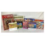 Bundle of 8 Jigsaw Puzzles - Five 1000pc, Two 500 Pc and One 600+ Pc