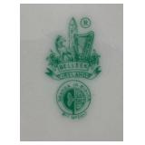 Belleek Classic Shamrock Basketweave  Bread & Butter Plate, 7' Side Plate, 10' Dinner Plate, 9' Harp Shamrock Serving Plate