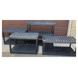 Set of 4 Plastic Storage Shelves
