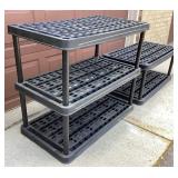 Set of 4 Plastic Storage Shelves