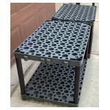 Set of 4 Plastic Storage Shelves