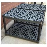 Set of 4 Plastic Storage Shelves