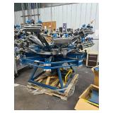 Commercial Manual Rotary Screen Printing Press – Multi-Color Multi-Station T-Shirt Printing Carousel