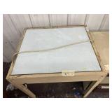 Glass Light-Up Table + File Cabinet