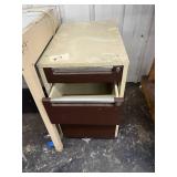Glass Light-Up Table + File Cabinet