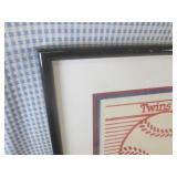 (FS) Framed Vintage Minnesota Twins...