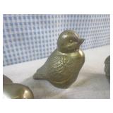 (EC1) Set of 3 Brass Bird Figures...