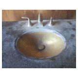 (UD2) Vintage Wood Bathroom Vanity ...