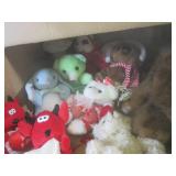 (A-1) Box Full of Plush Animals...