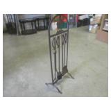 (BS) Rustic Moose Iron Fireplace To...