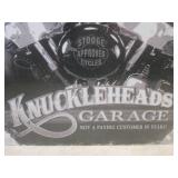 (G-1) Knuckleheads Garage Tin Sign ...
