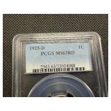 1925-D Lincoln Cent PCGS MS64 RB - PCGS Price Guide Value for an MS64 RB is $225