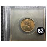1927-P Lincoln Cent USCG MS66+ RD - Greysheet Wholesale Value for an MS66 RB is $125