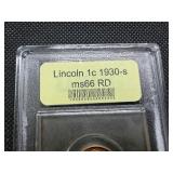 1930-S Lincoln Cent USCG MS66 RD - Greysheet Wholesale Value for an MS66 RB is $100