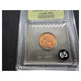 1930-S Lincoln Cent USCG MS66 RD - Greysheet Wholesale Value for an MS66 RB is $100