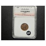 1931 Lincoln Cent CCGS MS65 RD - Greysheet Wholesale Value for an MS65 RB is $80