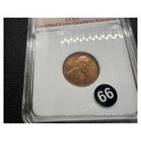 1931 Lincoln Cent CCGS MS65 RD - Greysheet Wholesale Value for an MS65 RB is $80