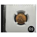 1935 Lincoln Cent NGC MS66 RD - NGC Price Guide Value for an MS66 RD is $60