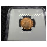1935 Lincoln Cent NGC MS66 RD - NGC Price Guide Value for an MS66 RD is $60