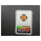 1938 Lincoln Cent NGC MS65 RD - NGC Price Guide Value for an MS65 RD is $20