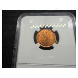 1938 Lincoln Cent NGC MS65 RD - NGC Price Guide Value for an MS65 RD is $20