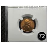 1938-D Lincoln Cent NGC MS65 RD - NGC Price Guide Value for an MS65 RD is $20