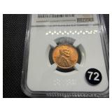 1938-D Lincoln Cent NGC MS65 RD - NGC Price Guide Value for an MS65 RD is $20