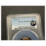 1940-S Lincoln Cent PCGS MS66 RD -  PCGS Price Guide Value for an MS66 RD is $38