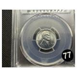 1943-D Steel Lincoln Cent PCGS MS66 - PCGS Price Guide Value for an MS66 is $42