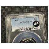 1958 Washington Silver Quarter PCGS MS65 - PCGS Price Guide Value for an MS65 is $30