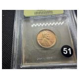 1918 -S Lincoln Cent USCG MS63 RD - Greysheet Wholesale Value for an MS65 RB is $200