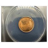 1919 Lincoln Cent ANACS MS64 RD - Greysheet Wholesale Value for an MS64 RD is $110