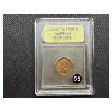 1920-D Lincoln Cent USCG MS64+ RD - Greysheet Wholesale Value for an MS64 RB is $210