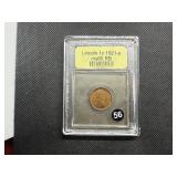 1921-P Lincoln Cent USCG MS65 RB - Greysheet Wholesale Value for an MS65 BN is $140