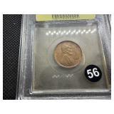 1921-P Lincoln Cent USCG MS65 RB - Greysheet Wholesale Value for an MS65 BN is $140