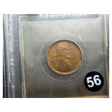 1921-P Lincoln Cent USCG MS65 RB - Greysheet Wholesale Value for an MS65 BN is $140
