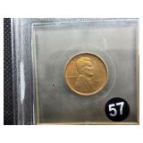 1924-P Lincoln Cent USCG MS65 RD - Greysheet Wholesale Value for an MS65 RB is $190