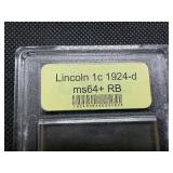 Better Date 1924-D Lincoln Cent USCG MS64+ RD - Greysheet Wholesale Value for an MS64 BN is $750!!