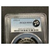 1952-S Franklin Silver Half Dollar  PCGS MS65 - PCGS Price Guide Value for an MS65 is $125