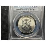 1952-S Franklin Silver Half Dollar  PCGS MS65 - PCGS Price Guide Value for an MS65 is $125