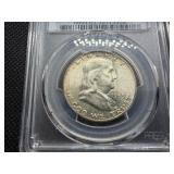 1953 Franklin Silver Half Dollar  PCGS MS65 - PCGS Price Guide Value for an MS65 is $125