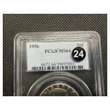 1956 Franklin Silver Half Dollar  PCGS MS64 - PCGS Price Guide Value for an MS64 is $46