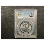 1959 Franklin Silver Half Dollar  PCGS MS65 - PCGS Price Guide Value for an MS65 is $60