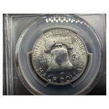 1959 Franklin Silver Half Dollar  PCGS MS65 - PCGS Price Guide Value for an MS65 is $60
