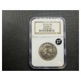 1959-D Franklin Silver Half Dollar  NGC MS65 -  NGC Price Guide Value for an MS65 is $85