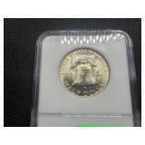 1959-D Franklin Silver Half Dollar  NGC MS65 -  NGC Price Guide Value for an MS65 is $85