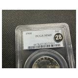1960 Franklin Silver Half Dollar  PCGS MS65 - PCGS Price Guide Value for an MS65 is $60
