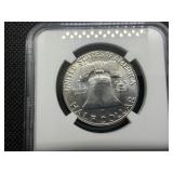 1961 Franklin Silver Half Dollar  NGC MS64 -  NGC Price Guide Value for an MS64 is $42.50