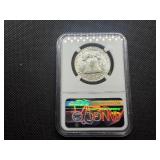 1961 Franklin Silver Half Dollar  NGC MS64 -  NGC Price Guide Value for an MS64 is $42.50