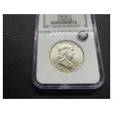 1961-D Franklin Silver Half Dollar  NGC MS65 -  NGC Price Guide Value for an MS65 is $135